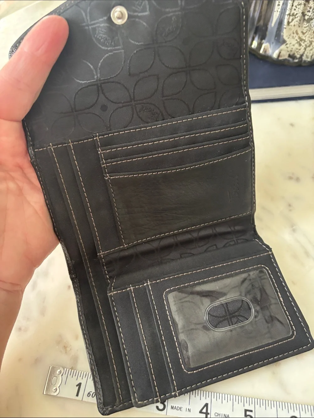 Fossil Black Leather Flap Wallet
